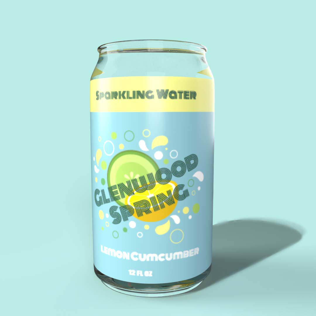 Mockup of the front of a can created by a student